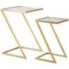 Mauro Ferretti tables dappoint Z lot de 2 40x40x60 et 30x30x50 cm or