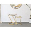 Mauro Ferretti tables dappoint Z lot de 2 40x40x60 et 30x30x50 cm or