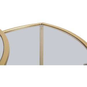 Mauro Ferretti table dappoint Triangle set de 3 Ø 60x50-50x45-40x40 cm or