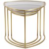 Mauro Ferretti table dappoint Triangle set de 3 Ø 60x50-50x45-40x40 cm or
