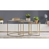 Mauro Ferretti table dappoint Triangle set de 3 Ø 60x50-50x45-40x40 cm or