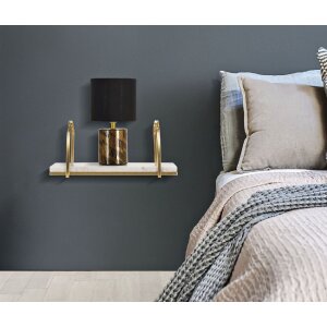 Mauro Ferretti étagère murale Marble 40x16x18 cm or blanc