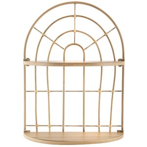 Mauro Ferretti Étagère murale double 34,5x18x45,5 cm brun