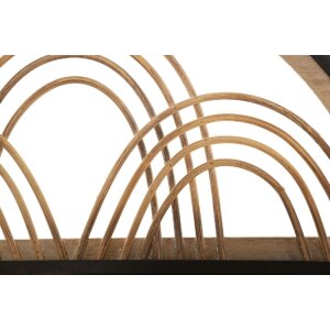 Mauro Ferretti étagère murale Oporto avec crochets 46x15,5x30 cm noir marron
