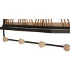 Mauro Ferretti étagère murale Oporto avec crochets 46x15,5x30 cm noir marron