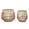 Mauro Ferretti Set de paniers Fuji 2 pièces Ø 47x39,5-34x36,5 cm brun