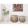 Mauro Ferretti Set de paniers Fuji 2 pièces Ø 47x39,5-34x36,5 cm brun