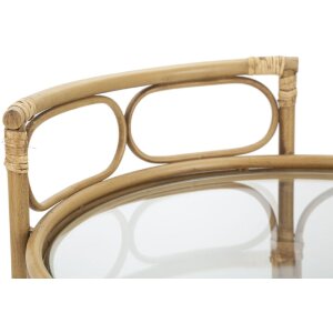 Mauro Ferretti Chariot de service Panama rond Ø 51x74 cm brun