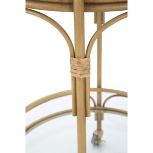 Mauro Ferretti Chariot de service Panama rond Ø 51x74 cm brun