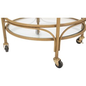 Mauro Ferretti Chariot de service Panama rond Ø 51x74 cm brun