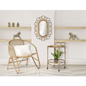 Mauro Ferretti Chariot de service Panama rond Ø 51x74 cm brun