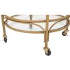 Mauro Ferretti Chariot de service Panama rond Ø 51x74 cm brun