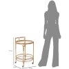 Mauro Ferretti Chariot de service Panama rond Ø 51x74 cm brun