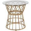 Mauro Ferretti Table basse Panama ronde Ø 50x50 cm brun