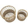 Mauro Ferretti Porte-fleurs Panama lot de 2 Ø 30x25-22x18 cm brun