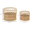 Mauro Ferretti Porte-fleurs Panama lot de 2 Ø 30x25-22x18 cm brun