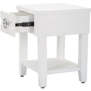 Mauro Ferretti table de nuit brillant 45x40x54 cm blanc