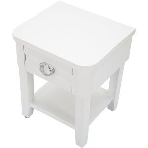 Mauro Ferretti table de nuit brillant 45x40x54 cm blanc