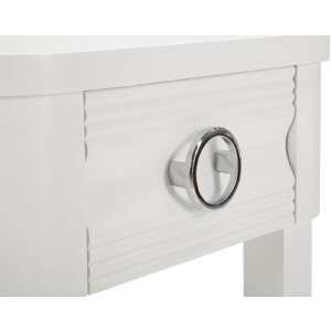 Mauro Ferretti table de nuit brillant 45x40x54 cm blanc
