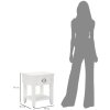 Mauro Ferretti table de nuit brillant 45x40x54 cm blanc