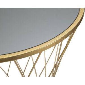 Mauro Ferretti Table dappoint Tour Nouveau Ø 50x100 or