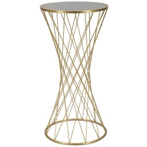 Mauro Ferretti Table dappoint Tour Nouveau Ø 40x80 or