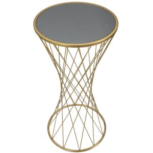 Mauro Ferretti Table dappoint Tour Nouveau Ø 40x80 or