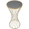 Mauro Ferretti Table dappoint Tour Nouveau Ø 40x80 or