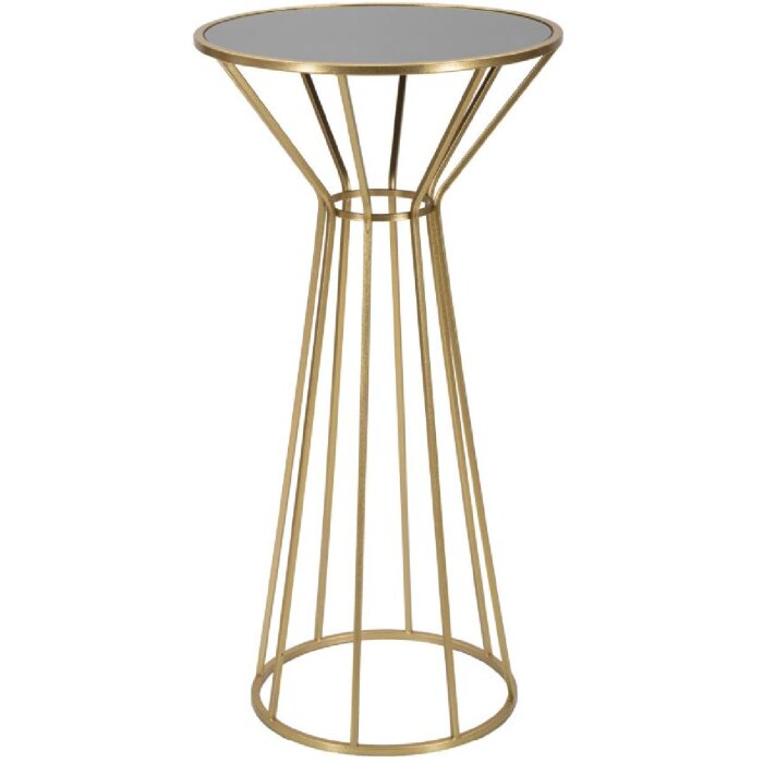 Mauro Ferretti Table dappoint Simple Nouveau Ø 50x100 or