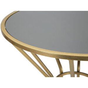 Mauro Ferretti Table dappoint Simple Nouveau Ø 50x100 or