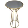 Mauro Ferretti Table dappoint Simple Nouveau Ø 50x100 or