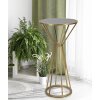 Mauro Ferretti Table dappoint Simple Nouveau Ø 50x100 or