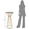 Mauro Ferretti Table dappoint Simple Nouveau Ø 50x100 or