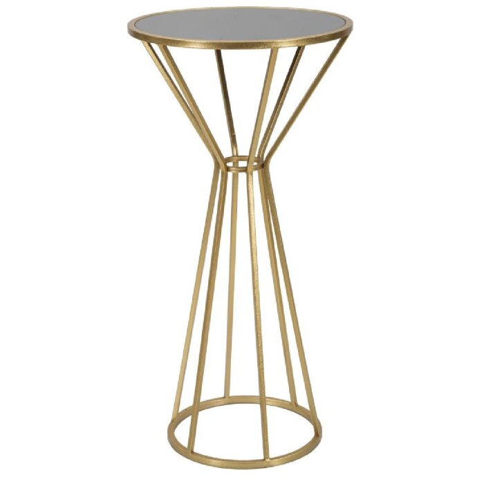 Mauro Ferretti Table dappoint Simple Nouveau Ø 40x80 cm or