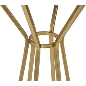 Mauro Ferretti Table dappoint Simple Nouveau Ø 40x80 cm or