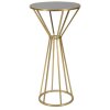 Mauro Ferretti Table dappoint Simple Nouveau Ø 40x80 cm or