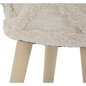 Mauro Ferretti tabouret Damaskus haut Ø 32x41 cm naturel