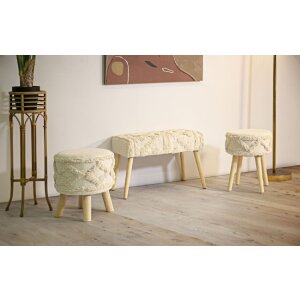 Mauro Ferretti tabouret Damaskus haut Ø 32x41 cm naturel