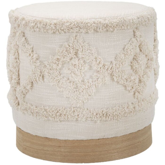 Mauro Ferretti Pouf Damaskus Ø 40x40 cm naturel