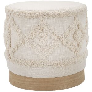 Mauro Ferretti Pouf Damaskus Ø 40x40 cm naturel