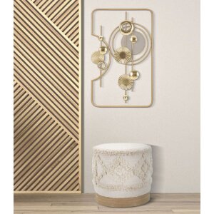 Mauro Ferretti Pouf Damaskus Ø 40x40 cm naturel