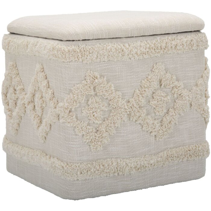 Mauro Ferretti Pouf Damaskus carré 40x40x40 cm nature