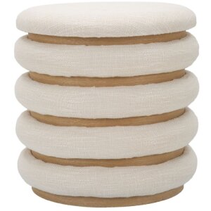 Mauro Ferretti Pouf Damaskus Line rond Ø 40x42 cm...