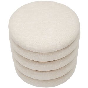 Mauro Ferretti Pouf Damaskus Line rond Ø 40x42 cm naturel