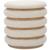 Mauro Ferretti Pouf Damaskus Line rond Ø 40x42 cm naturel