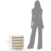 Mauro Ferretti Pouf Damaskus Line rond Ø 40x42 cm naturel