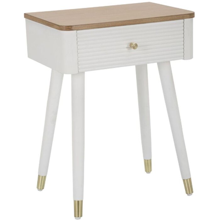 Mauro Ferretti table de nuit Matera 45x32x62 cm blanc marron