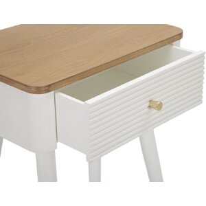 Mauro Ferretti table de nuit Matera 45x32x62 cm blanc marron