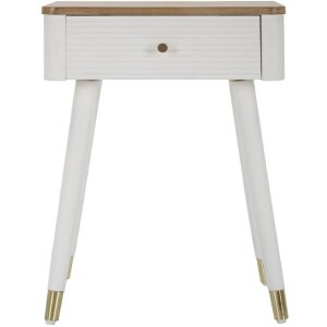 Mauro Ferretti table de nuit Matera 45x32x62 cm blanc marron