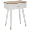 Mauro Ferretti table de nuit Matera 45x32x62 cm blanc marron